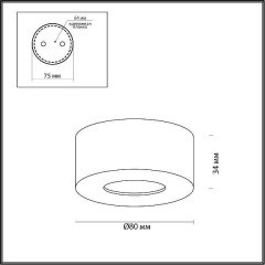 Накладной потолочный светильник Odeon Light 4284/7CL BENE светодиодный LED 7W