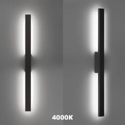 NOVOTECH ASA 359982 Черный уличный фасадный светильник, LED 24Вт, CCT перекл. цветовой температуры внутри основания 2700/3200/4000К, CRI≥80, угол рассеивания 100°, поток до 1700Лм, защита IP65, подключение 220В