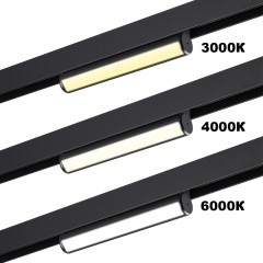 359952 Черный трековый линейный светильник с перекл. цв. температуры 3000;4000;6000К 18Вт 1080Лм CRI90 Novotech VECTOR