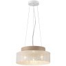 6599/3C MODERNI LN24 белый/белый, бежевый металл, эко кожа/металл, стекло Подвесной светильник Е27 3*40W 220V BASALTO
