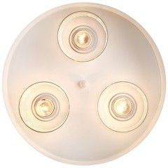 6599/3C MODERNI LN24 белый/белый, бежевый металл, эко кожа/металл, стекло Подвесной светильник Е27 3*40W 220V BASALTO