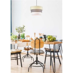 8039/3 MODERNI LN24 никель/мятный/серый/белый, металл/текстиль Подвесной светильник Е27 3*60W 220V ILAIDA