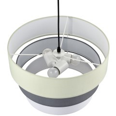 8039/3 MODERNI LN24 никель/мятный/серый/белый, металл/текстиль Подвесной светильник Е27 3*60W 220V ILAIDA