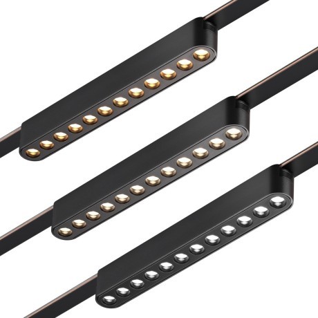 359459 Трековый ременный светодиодный SMART светильник c доп. механическим перекл. цветности Novotech EASY CRI90+ 3000-6000К 440Лм 28° 12W TUYA, Алиса, Wi-Fi