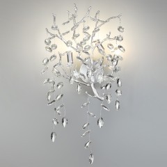 4970/3W HALL ODL24 523 матов.серебристый/алюмин./хрусталь Бра G9 3*40W DELICA