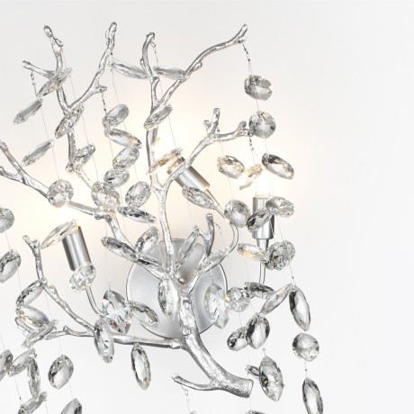 4970/3W HALL ODL24 523 матов.серебристый/алюмин./хрусталь Бра G9 3*40W DELICA