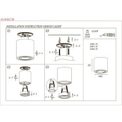 Накладной потолочный светильник Odeon Light 3567/1C TUBORINO под лампу 1xGU10 50W