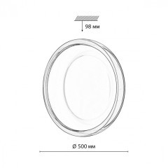 Светильник LED 76Вт 3000/4000/6000К D500 IP43 Sonex CCT PORTMAN 7777/ELN