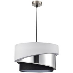 8040/3 MODERNI LN24 никель/белый/серебро/черный, металл/текстиль Подвесной светильник Е27 3*60W 220V INDIRA