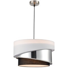 8040/3 MODERNI LN24 никель/белый/серебро/черный, металл/текстиль Подвесной светильник Е27 3*60W 220V INDIRA