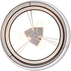 8040/3 MODERNI LN24 никель/белый/серебро/черный, металл/текстиль Подвесной светильник Е27 3*60W 220V INDIRA