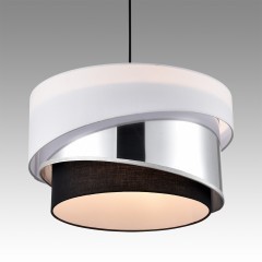 8040/3 MODERNI LN24 никель/белый/серебро/черный, металл/текстиль Подвесной светильник Е27 3*60W 220V INDIRA