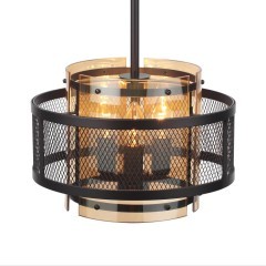 8007/3 MODERNI LN24 черный/черный, золотой металл/металл, стекло Подвесной светильник Е14 3*40W 220V Zarina