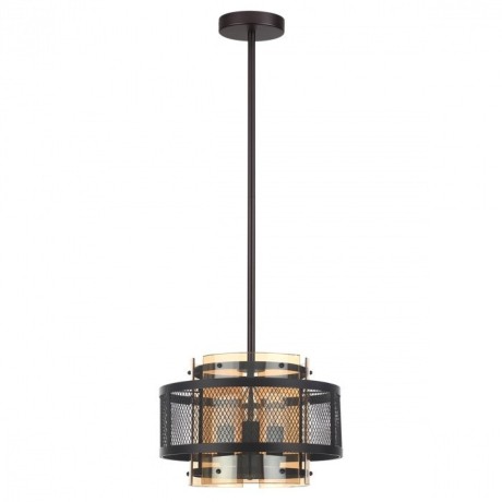 8007/3 MODERNI LN24 черный/черный, золотой металл/металл, стекло Подвесной светильник Е14 3*40W 220V Zarina