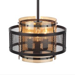 8007/3 MODERNI LN24 черный/черный, золотой металл/металл, стекло Подвесной светильник Е14 3*40W 220V Zarina