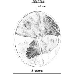 7747/DL PALE SN Светильник светодиодный потолочный пластик/белый/мульти LED 48Вт 3000-6000К D380 IP43 пульт ДУ FLOREN