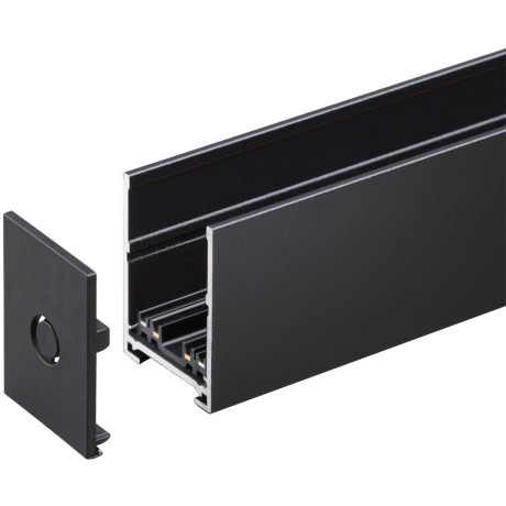 135300 Черный 2м шинопровод накладной/подвесной (в комплекте торцевые заглушки 2шт, крышка и соединит. планка) Novotech VECTOR