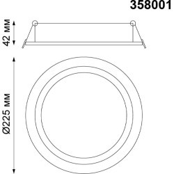 Встраиваемый светильник Novotech 358001 STERN светодиодный LED 30W