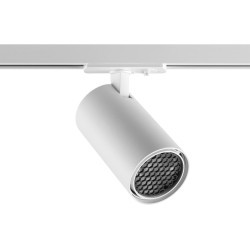 Novotech SELENE 359906 Трековый однофазный трехжильный LED-светильник минимализм, 10Вт, 610Лм, 4000К, угол 36°, CRI90, UGR19, 220В, IP20, белый алюминий, поворот 355°/90°, длина 120 мм, ширина 55 мм, высота 87 мм