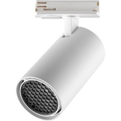 Novotech SELENE 359906 Трековый однофазный трехжильный LED-светильник минимализм, 10Вт, 610Лм, 4000К, угол 36°, CRI90, UGR19, 220В, IP20, белый алюминий, поворот 355°/90°, длина 120 мм, ширина 55 мм, высота 87 мм