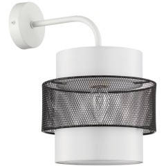 8002/1W MODERNI LN24 белый, черный металл/металл, текстиль Бра Е27 60W 220V ANIMAISA