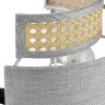 8043/1W MODERNI LN24 черный/серый/бежевый, металл/текстиль/ротанг Бра Е27 1*60W 220V LAUNA