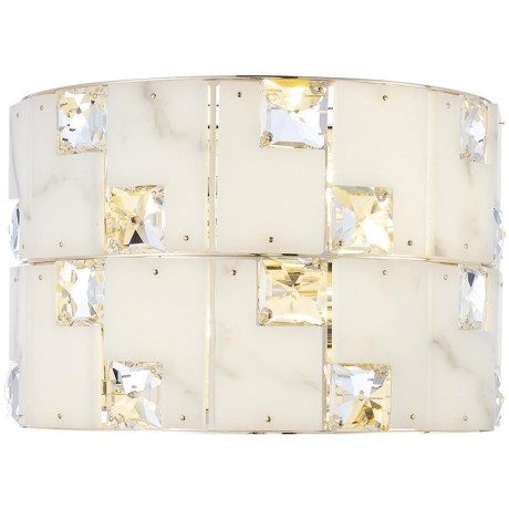 5076/2W HALL ODL24 497 золото/прозрачный/белый/металл/хрусталь/алебастр Бра E14 2*40W CHESSI