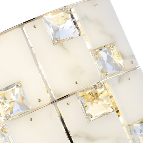 5076/2W HALL ODL24 497 золото/прозрачный/белый/металл/хрусталь/алебастр Бра E14 2*40W CHESSI