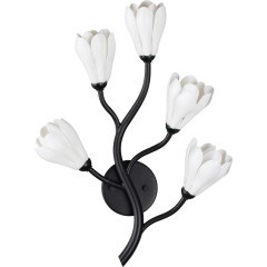 5090/5W MODERN ODL25 561 черный матовый/белый/фарфор Бра G4 LED 5*5W GARDI