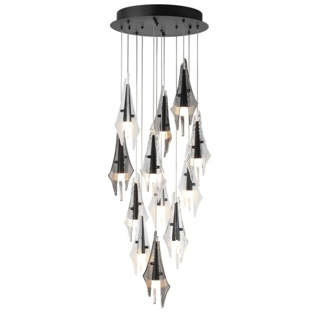 Люстра каскадная LED 69W (12*5.75W) 3000K 5490Лм Odeon Light AFALINA 5442/69L