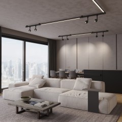 359371 Светодиодный модульный трековый светильник SMART (TUYA, Алиса, Bluetooth, Wi-Fi) Novotech Glat CRI90+ 3000-6000К 1920Лм 110° 24W