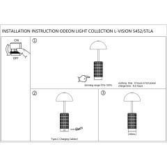 Настольная лампа беспроводная LED*5W 3000K LULU 5452/5TLA