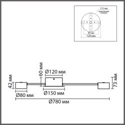 8343/10C Люстра Lumion COMFI GX53 LED 70W 220V TORINA
