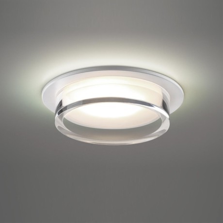 371025 Белый круглый встраиваемый светильник с акриловым кольцом под лампу GX53 макс 12Вт 220-240V IP20 Novotech GEM