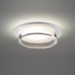 371025 Белый круглый встраиваемый светильник с акриловым кольцом под лампу GX53 макс 12Вт 220-240V IP20 Novotech GEM