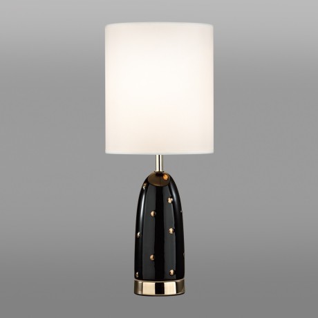 5424/1T MODERN ODL_EX24 золотой/черный/белый/металл/керамика/ткань Настольная лампа E27 1*60W POLLEN