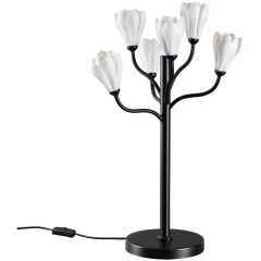 5090/6T MODERN ODL25 561 черный матовый/белый/фарфор Настольная лампа G4 LED 6*5W GARDI