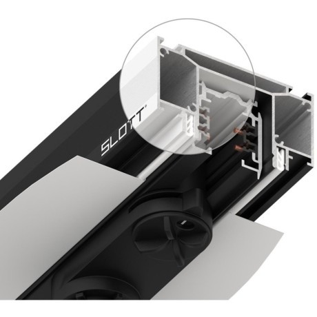Интрудер (профиль) 2м для встраивания трёхфазного шинопровода в демпферный натяжной потолок SLOTT INTRUDER (KRAAB SYSTEMS) 135190