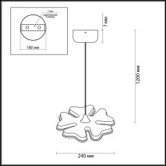 Подвес LED 26W 4000К 1300Лм 220V LEILA 3644/26L 