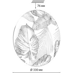 7748/CL PALE SN Светильник светодиодный потолочный пластик/белый/зеленый LED 30Вт 4000К D330 IP43 FLORI