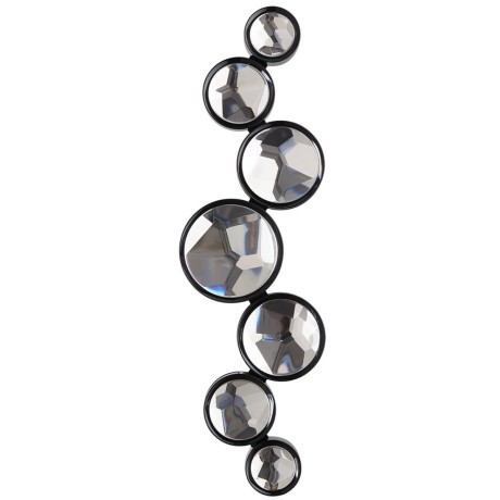 Odeon Light SPILLA 7174/15WLA Настенный современный дизайнерский LED бра с хрустальными плафонами, 15Вт, 1150Лм, CCT перекл. через выключатель 3000/3500/4000К, CRI90, 220В, IP20, черный полированный металл и хрусталь, длина 605 мм, ширина 182 мм, глубина 