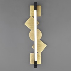 6691/7WL HIGHTECH ODL_EX24 017 Настенный светильник черный/.бронза браширов./металл/акрил поворотный на 360° IP20 LED 7W 184Лм 3000K GEOS