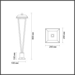 Уличный светильник IP65 LED 12W 3000K Odeon Light TILDA 6655/12GL3