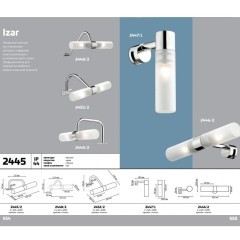 Настенный светильник влагозащищенный Izar 2445/2