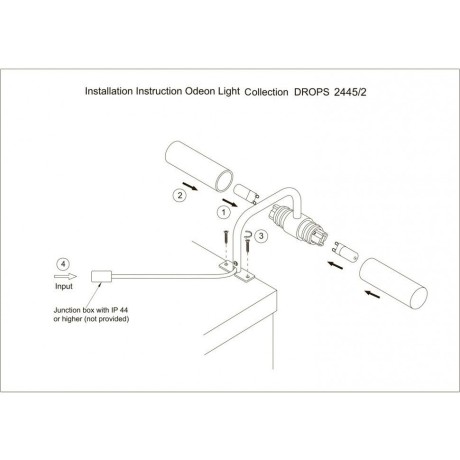 Настенный светильник влагозащищенный Izar 2445/2