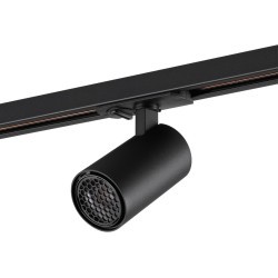 Novotech SELENE 359915 Трековый поворотный LED-светильник спот направленного света для однофазной трехжильной системы EXPERT, 15Вт, 842Лм, 4000К, угол 36°, CRI90, UGR19, 220В, IP20, черный матовый алюминий, длина 120 мм, ширина 55 мм, высота 87 мм