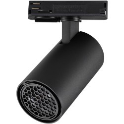 Novotech SELENE 359915 Трековый поворотный LED-светильник спот направленного света для однофазной трехжильной системы EXPERT, 15Вт, 842Лм, 4000К, угол 36°, CRI90, UGR19, 220В, IP20, черный матовый алюминий, длина 120 мм, ширина 55 мм, высота 87 мм