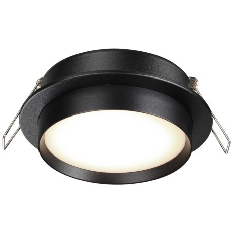371032 Черный круглый встраиваемый светильник с металлическим кольцом под лампу GX53 макс 12Вт 220-240V IP20 Novotech LIRIO