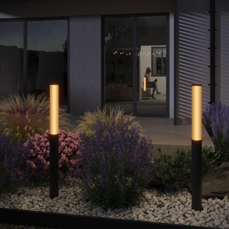 Novotech FLUO 359985 Современный ландшафтный уличный LED светильник столб для дорожек с мягким рассеянным светом, 24Вт, 1710Лм, 3000К, CRI90, угол 98°, 220В, IP65, высота 1200 мм, диаметр основания 204 мм, плафона 95 мм
