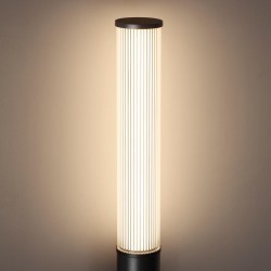 Novotech FLUO 359985 Современный ландшафтный уличный LED светильник столб для дорожек с мягким рассеянным светом, 24Вт, 1710Лм, 3000К, CRI90, угол 98°, 220В, IP65, высота 1200 мм, диаметр основания 204 мм, плафона 95 мм